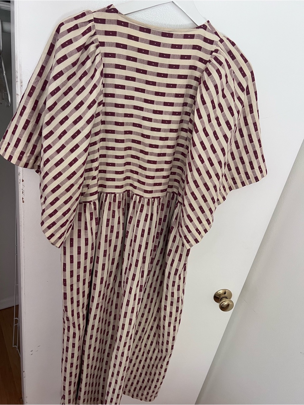 Ilana Kohn Cream Ikat Flare sleeved Maxi Dress - Picture 6 of 6